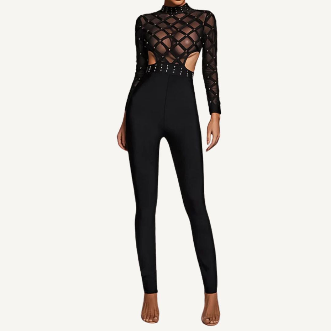 Bandage Jumpsuit in Black