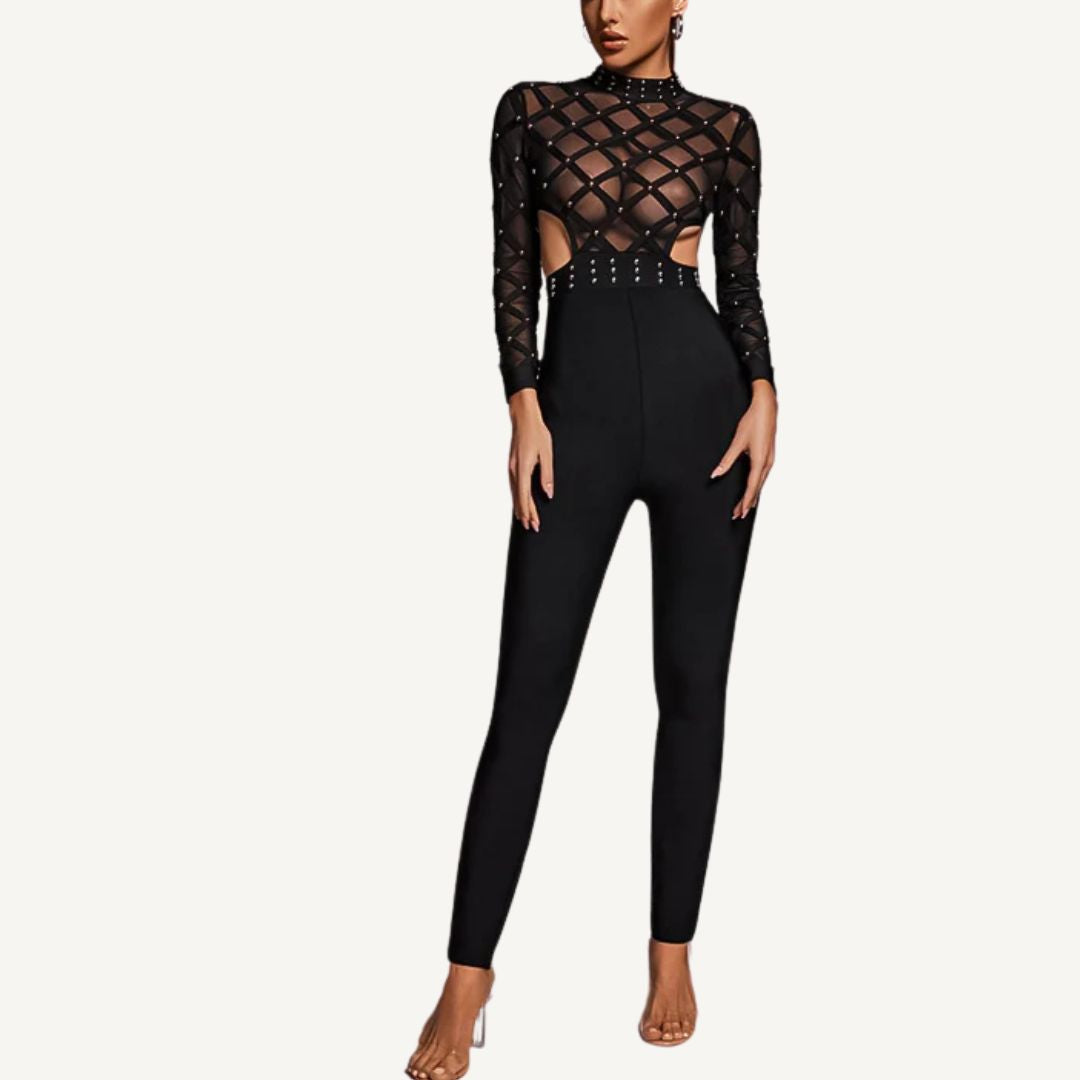 Bandage Jumpsuit in Black