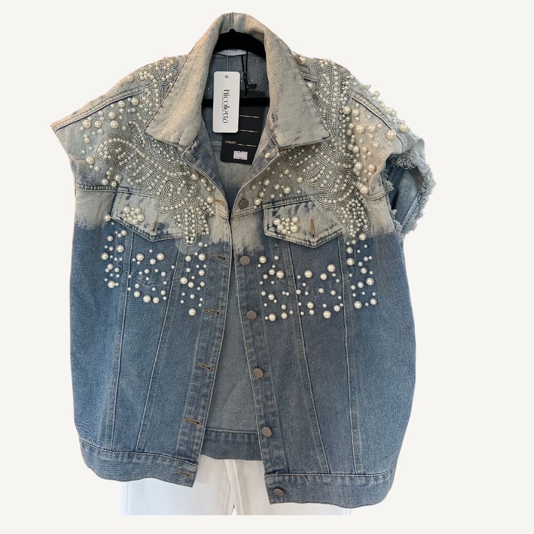 Denim Jacket with Perla