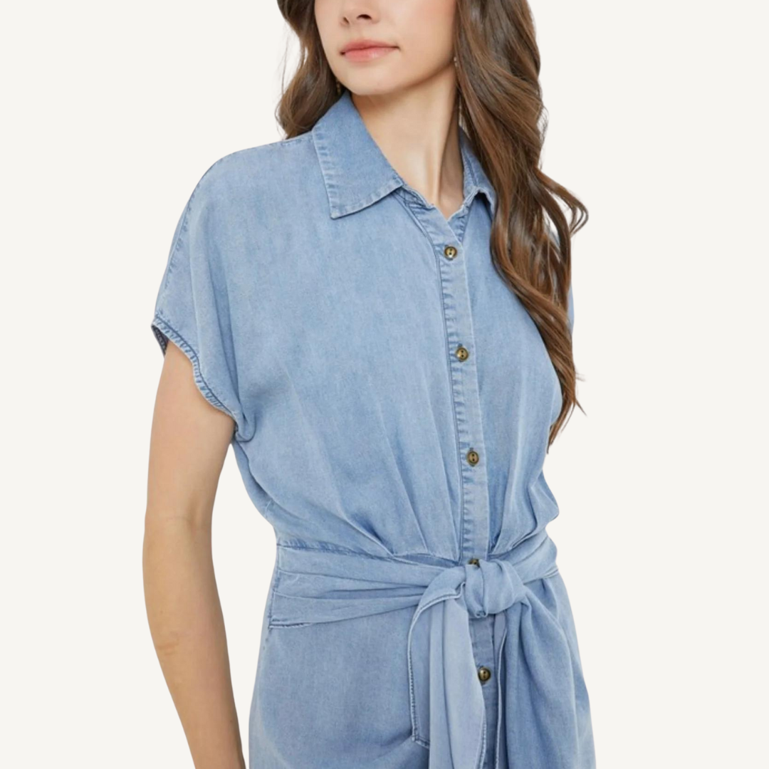 DENIM MIDI DRESS