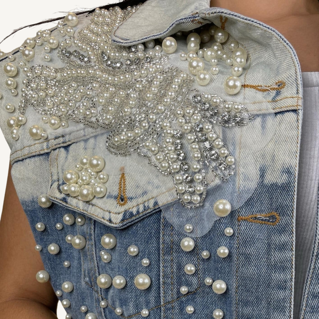 Denim Jacket with Perla